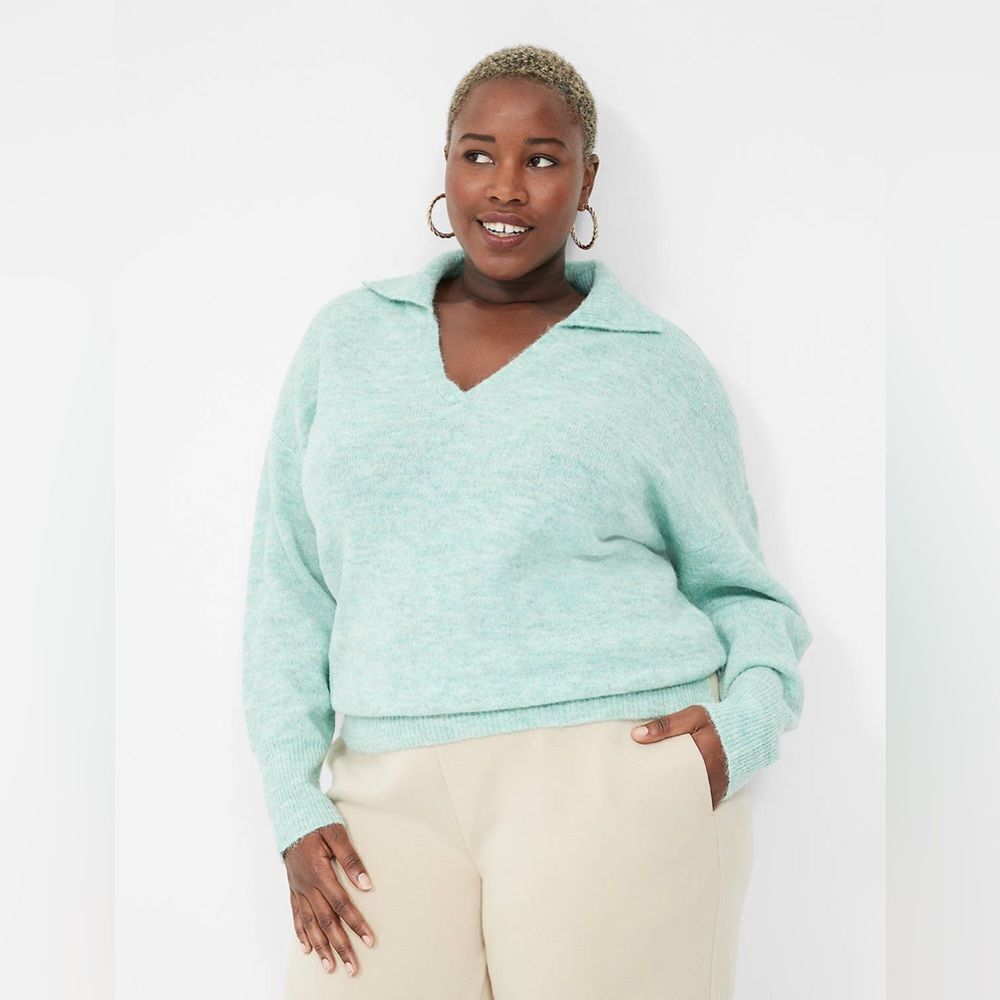 Lane Bryant V-Neck Polo Sweater NEW Size 18/20